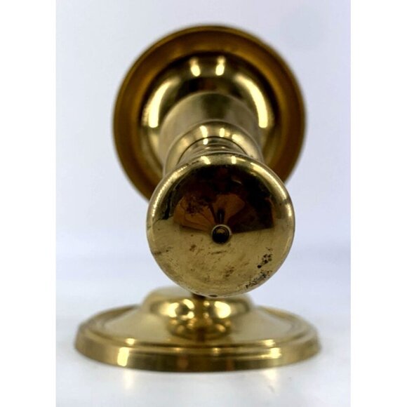 Brass Wall Mount Sconce Candle Holders 9" Set of 2 India Vintage - Picture 9 of 12